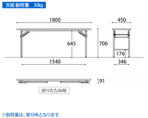 プラスチックテーブル